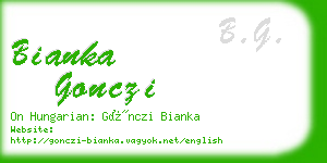 bianka gonczi business card